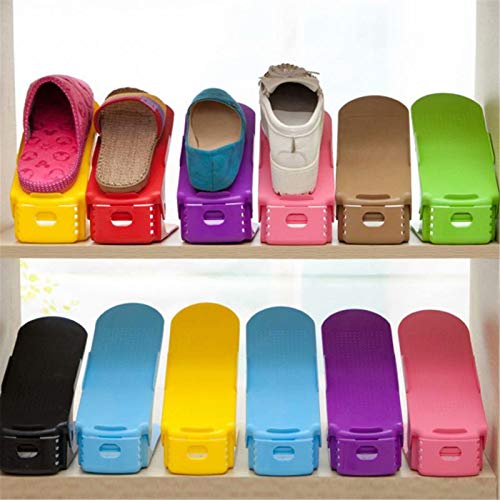 ASkinds 8PCS Shoe Slots Organizer, Adjustable Shoe Stacker Space Saver for Sneakers, Low Heels, High Heels, Sandals, Kids Shoes