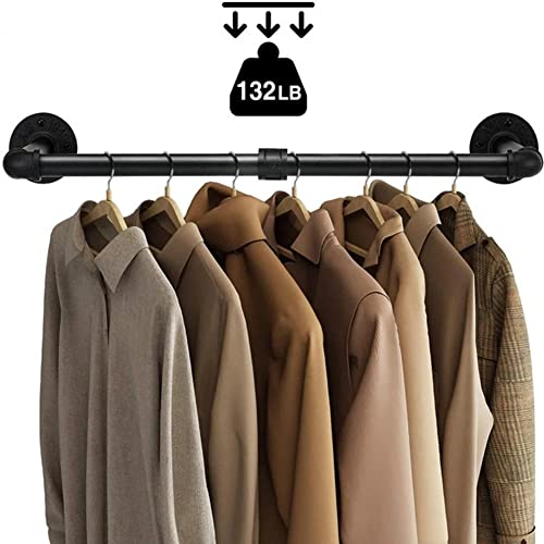 WALNUT Reusable 1 Set Practical Hanging Storage Rack Wrought Iron Clothes Hanger Anti-Scratch for Laundry Room