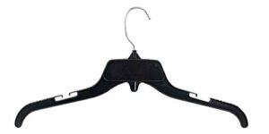 hangon recycled plastic with notches shirt hangers, 17 inch, black, 10 pack