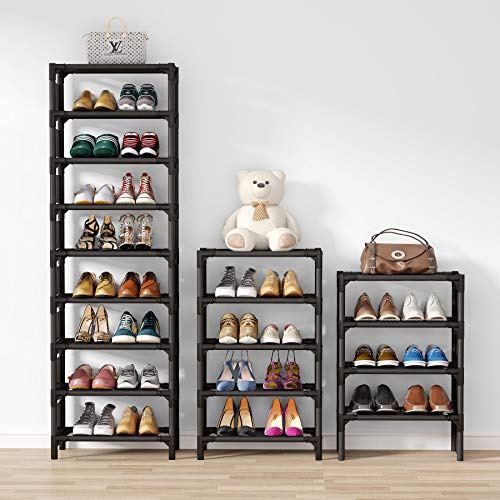 Tribesigns Vertical Shoe Rack, 9 Tiers Narrow Shoe Shelf 18 Pairs Slim Shelf for Shoes Narrow Shoe Rack for Small Space