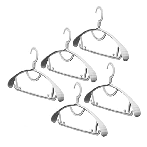 WALNUT 5Pcs Non-Slip Thickened Plastic Clothes Hangers Shirts Pants Clothes Wide Shoulder Racks Home Supplies (Color : C, Size : 19cm x 40.3cm x 3cm)