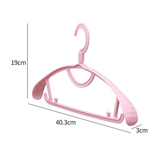 WALNUT 5Pcs Non-Slip Thickened Plastic Clothes Hangers Shirts Pants Clothes Wide Shoulder Racks Home Supplies (Color : C, Size : 19cm x 40.3cm x 3cm)