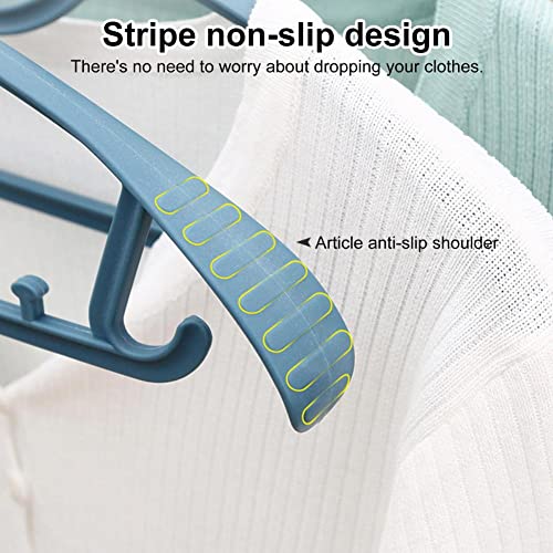 WALNUT 5Pcs Non-Slip Thickened Plastic Clothes Hangers Shirts Pants Clothes Wide Shoulder Racks Home Supplies (Color : C, Size : 19cm x 40.3cm x 3cm)