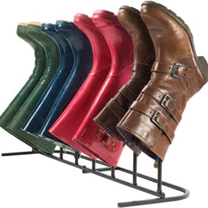 Solid Aim Tools 4-Pair Boot Rack ,Boot Organizer Creative Indoor/Outdoor Wrought Iron Boot Rack Stand , Elegant & Steady Boot Organizer By Present Natural.