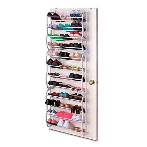 Shoe Rack Over The Door, FOME Metal Tube Hanging Shoe Rack 36-Pairs Shoe Rack Organizer Shoe Storage Tower Rack Easy Assembly No Tools Required 72 X 7.8 x 19.7in