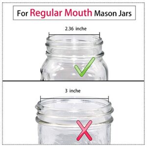 Mason Jar Apothecary Storage Lids - Jars NOT Included - Bathroom Accessory Lids for Modern Farmhouse Bathroom Decor - Rustproof Stainless Steel Lid with Waterproof Stickers / 2-Pack (Bronze)