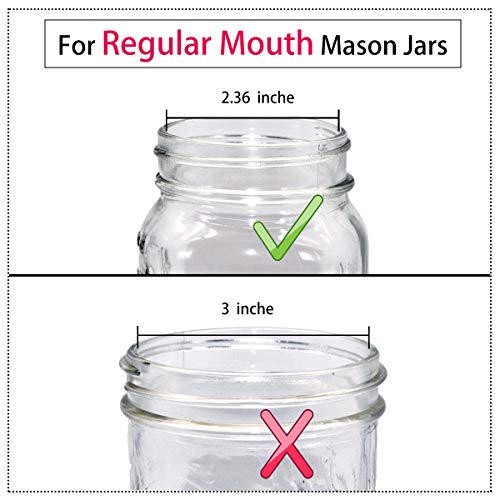 Mason Jar Apothecary Storage Lids - Jars NOT Included - Bathroom Accessory Lids for Modern Farmhouse Bathroom Decor - Rustproof Stainless Steel Lid with Waterproof Stickers / 2-Pack (Bronze)