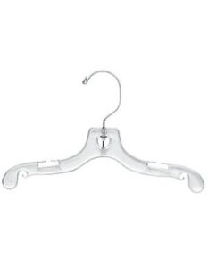 only hangers count of 100 clear plastic children's dress hanger with chrome hook 10 inches