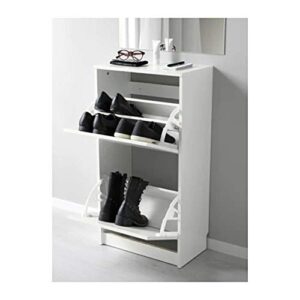 BISSA Shoe cabinet with 2 compartments, white