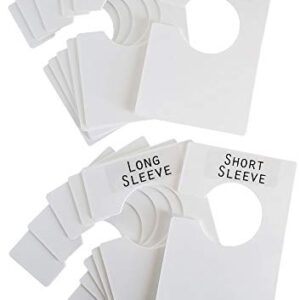 12 Blank White Large Clothing Rod Size Dividers Adult or Child Closet 6x4 Inches