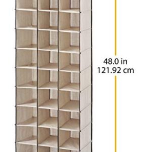 Whitmor 30 Section Hanging Shoe Shelves, Tan