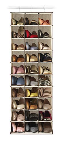 Whitmor 30 Section Hanging Shoe Shelves, Tan