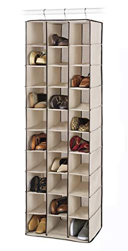 Whitmor 30 Section Hanging Shoe Shelves, Tan