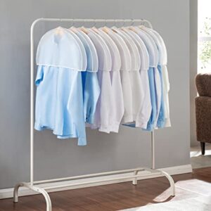 Shoulder Covers Plastic Hanger Covers for Clothes (Set of 12) Closet Clothes Protectors Breathable Clear Jacket Cover with 2" Gusset for Suit, Coat, Jackets, Blouses, Dress - 24'' x12" x2''/12 Pack