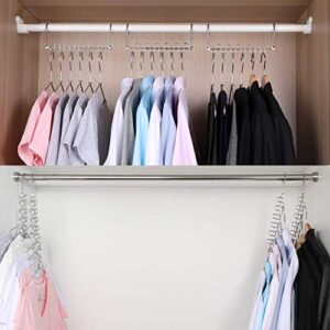 Meetu Space Saving Hangers Magic Cloth Hanger Metal Closet Organizer for Closet Wardrobe Closet Organization Closet System (Pack of 20)