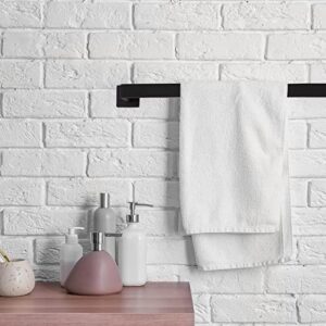 Sieral 8 Pcs Bathroom Hardware Accessories Set 24'' Towel Bar Stainless Steel Toilet Paper Holder and Hook, Wall Mounted Matte Black