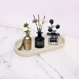 Resin Bathroom Accessories Set, 5 Pcs Heavy & Sturdy Matte Beige Bathroom Accessory Set with Soap Dispenser,Soap Dish,Toothbrush Holder,Tray,Cotton Jar, Classy Bathroom Decor and Gift Set