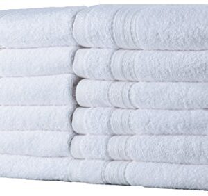 LUNASIDUS Bergamo, Luxury Hotel/Spa Washcloths, 100 Percent Turkish Cotton, Set of 12, 700 GSM, Made in Turkey, White