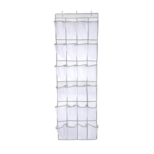 Isabelvictoria 24 Large Mesh Pockets Non-Woven Hanging Storage Bag Behind Doors Space Saving Shoes Rack Household Accessories