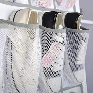 Isabelvictoria 24 Large Mesh Pockets Non-Woven Hanging Storage Bag Behind Doors Space Saving Shoes Rack Household Accessories