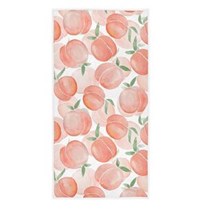 naanle sweet pink peaches soft highly absorbent guest home decor hand towels multipurpose for bathroom, hotel, gym and spa (16 x 30 inches)