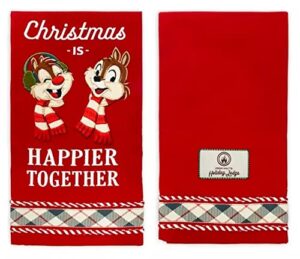 themeparks disney parks - christmas is happier together - chip and dale - kitchen towel