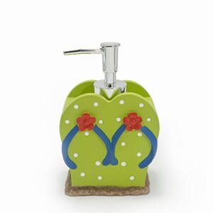 Smilewares Fun Beach Theme Bath Accessories Set (4-Piece) Includes soap Dispenser, Tumbler, Holder and Dish.