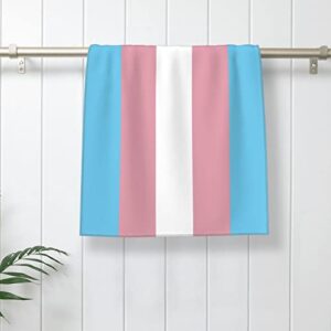 TSHIGO Transgender Pride Flag Towel 27.5x16 Inches Absorbent Hand Towel Superfine Fiber Bathroom Washcloth