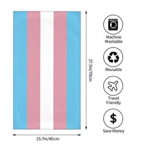 TSHIGO Transgender Pride Flag Towel 27.5x16 Inches Absorbent Hand Towel Superfine Fiber Bathroom Washcloth
