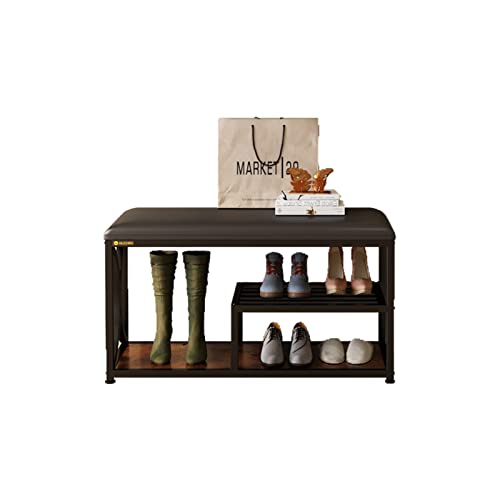 YQ JENMW Shoe Rack Bench for Entryway with Boot Organizer Industrial Entry Bench Shoe Rack Bench for Entryway, Shoe Rack Organizer for Bedroom, Hallway, Bathroom