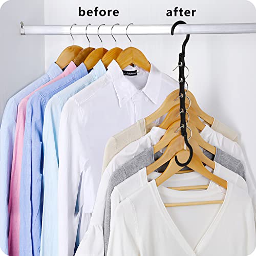 Tosnail 25 Pack Plastic Magic Hangers, Space Saving Hangers, Hanger Hooks Organizer, Smart Closet Organizers and Storage for Home, Apartment, Bedroom, Dorm Room Essentials