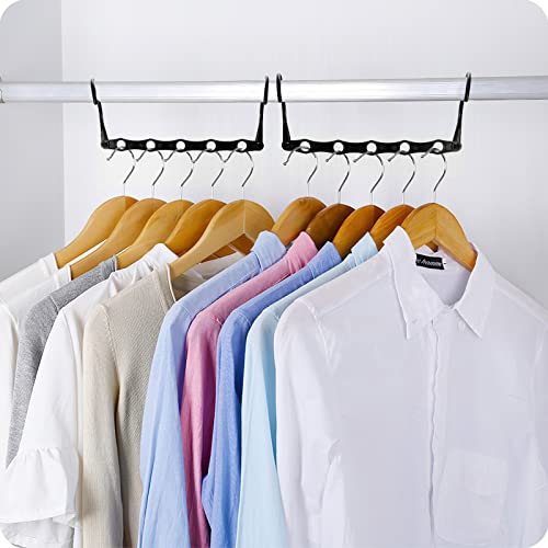 Tosnail 25 Pack Plastic Magic Hangers, Space Saving Hangers, Hanger Hooks Organizer, Smart Closet Organizers and Storage for Home, Apartment, Bedroom, Dorm Room Essentials