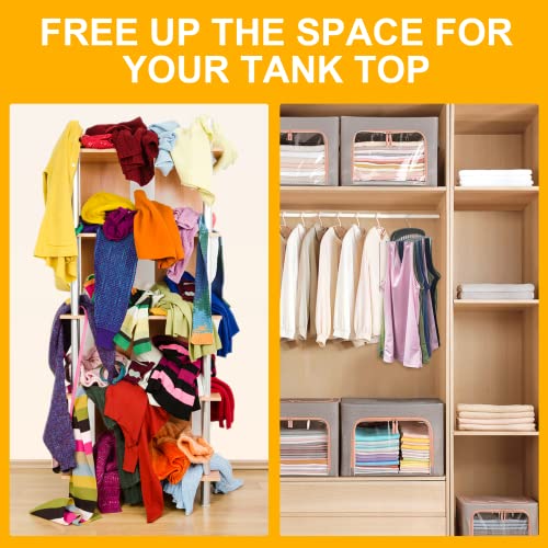 Resovo Upgrade Tank Top Hanger Closet Storage and Organizer for Closet Tank Top Organizer Space Saving 24 Metal Hooks Closet Organizer and Storage for Tank Top, Cami, Tie etc.