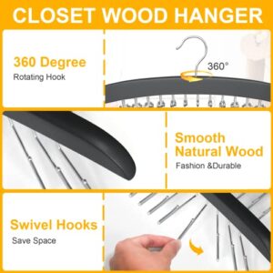 Resovo Upgrade Tank Top Hanger Closet Storage and Organizer for Closet Tank Top Organizer Space Saving 24 Metal Hooks Closet Organizer and Storage for Tank Top, Cami, Tie etc.