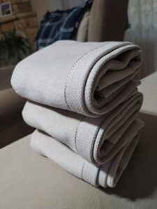 global_trading 6 pack - fingertip towels 11x18 terry-velour towels 100% cotton (beige) (6, beige)