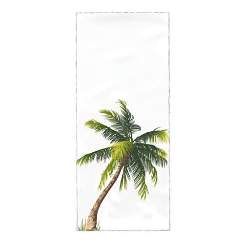 luxteen The Palm Tree Hand Towel Print Bath Bathroom Towel Highly Absorbent Soft Guest Fingertip Towels