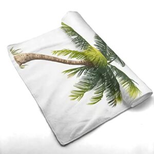 luxteen The Palm Tree Hand Towel Print Bath Bathroom Towel Highly Absorbent Soft Guest Fingertip Towels