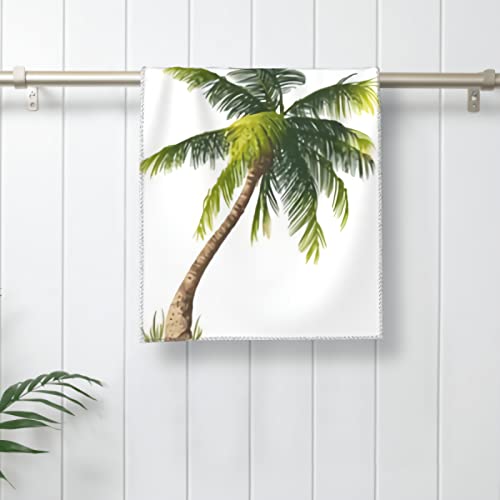 luxteen The Palm Tree Hand Towel Print Bath Bathroom Towel Highly Absorbent Soft Guest Fingertip Towels