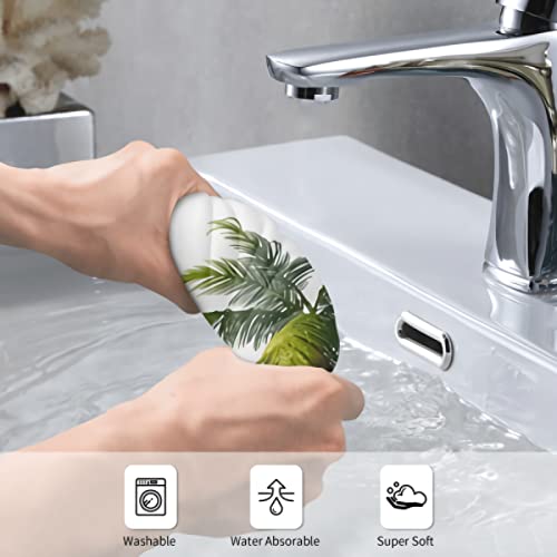 luxteen The Palm Tree Hand Towel Print Bath Bathroom Towel Highly Absorbent Soft Guest Fingertip Towels