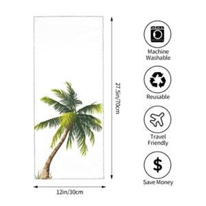 luxteen The Palm Tree Hand Towel Print Bath Bathroom Towel Highly Absorbent Soft Guest Fingertip Towels