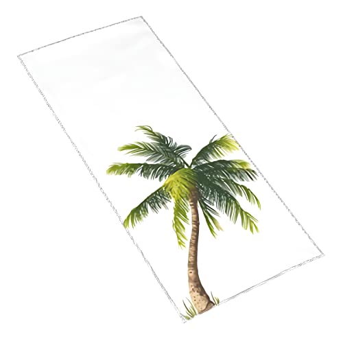 luxteen The Palm Tree Hand Towel Print Bath Bathroom Towel Highly Absorbent Soft Guest Fingertip Towels