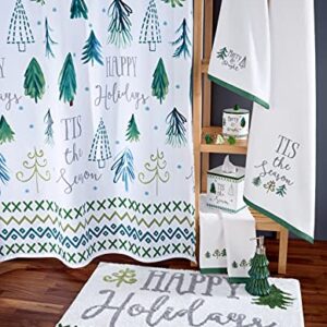 Avanti Linens Christmas Trees Collection Hand Towel, White