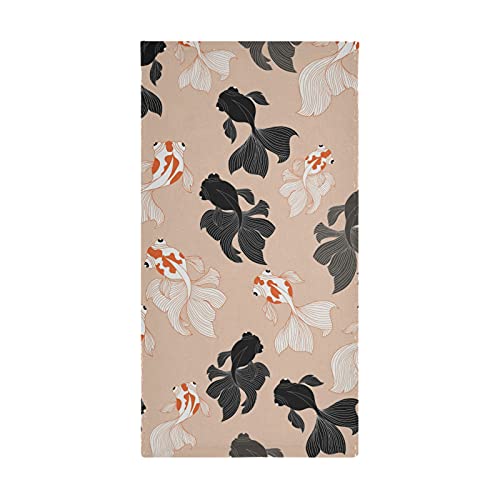 susiyo Goldfish Hand Towels Set of 2 Luxury Print Decorative Bathroom Towels Super Soft Highly Absorbent Multipurpose Towels for Yoga Gym Spa Hotel Bathroom Kitchen 28x14 Inch