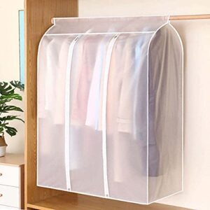 FAYYA Garment Clothes Cover Protector Hanging Garment Storage Bag Translucent Dustproof Waterproof Hanging Storage Bag for Wardrobe with Full Zipper