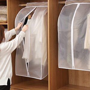 FAYYA Garment Clothes Cover Protector Hanging Garment Storage Bag Translucent Dustproof Waterproof Hanging Storage Bag for Wardrobe with Full Zipper