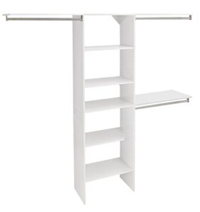closetmaid suitesymphony closet organizer with shelves, 25-inch-pure white