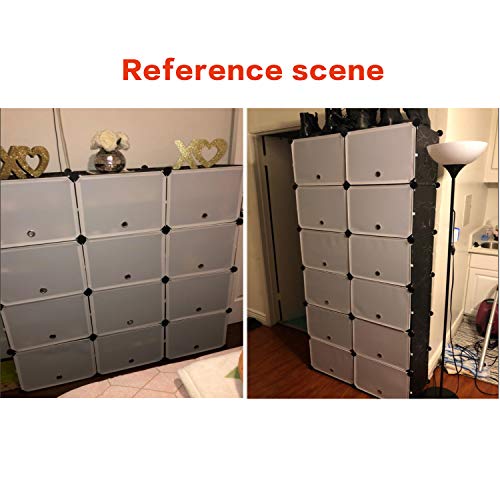 KOUSI 96-Pairs Shoe Organizer Shoe Rack Shoe Tower Storage Cabinet Storage Organizer Modular Shoe Cabinet, Black