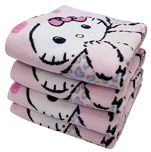 HK Hello Kitty Leopard Washcloth 110g Cotton Bath Towel (Purple)