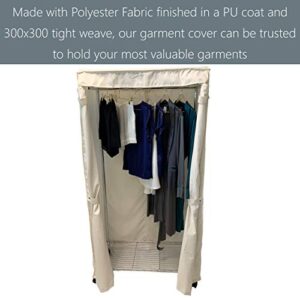 Portable Garment Rolling Rack Cover - Protect Your Clothes From Dust Keep Your Room Looking Organized (Cover Only) - 36"Wx18"Dx68"H