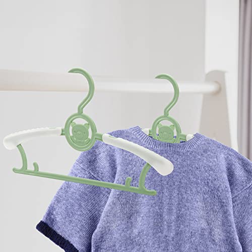 Tebery 40 Pack Ultra-Thin Plastic Kids Baby Hangers Non-Slip and Extendable, 11" - 14.5" Adjustable Children Coat Hangers Laundry Infant Hangers for Laundry and Closet - Assorted Color